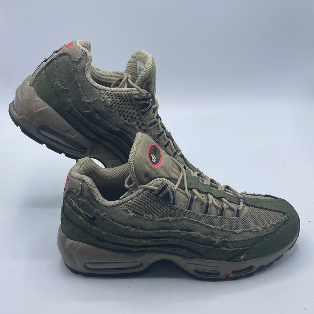 Men’s Air Max 95 Matte Olive Custom Frayed